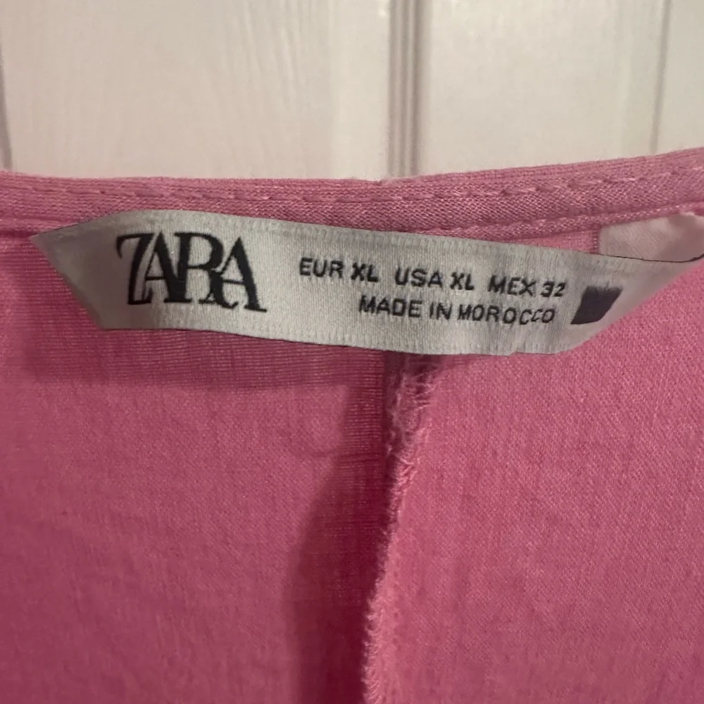 Zara Linen Blend Slouchy Pink Romper